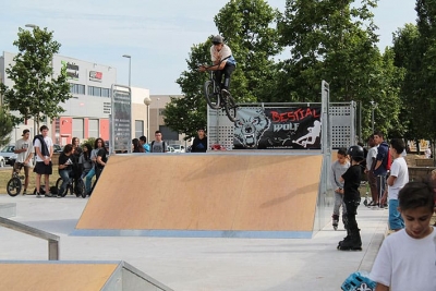 Un dels participants del concurs de "best trick"