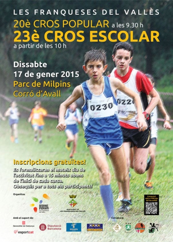 Cartell del 23è Cros Escolar i 20è Cros Popular de les Franqueses